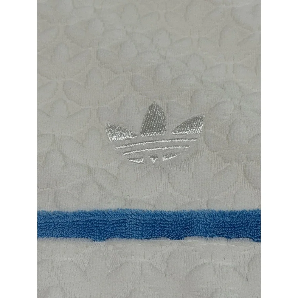 adidas Originals Q12 Monogram T Track Jacket Cloud White Blue Full-Zip Men's XL